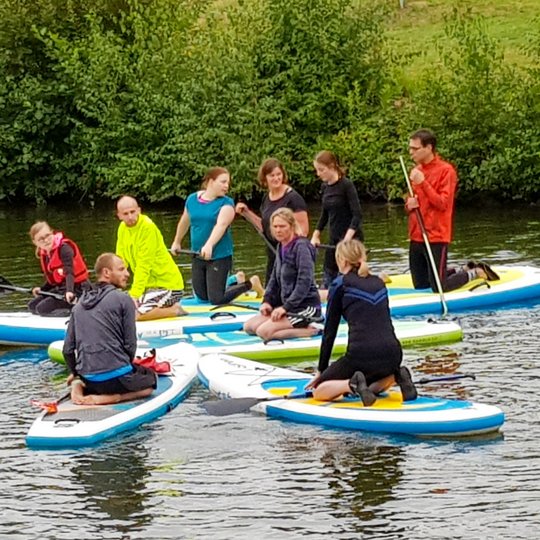 Einsteigerkurs Stand Up Paddling auf dem Stichkanal.