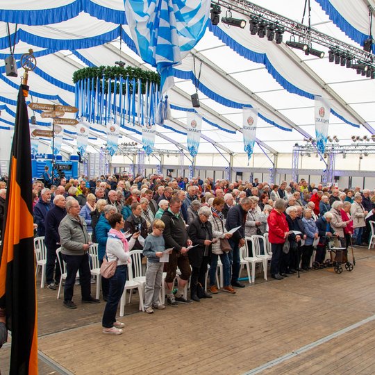 Gut besucht: der Gottesdienst zum 80-jährigen Jubiläum der Kolpingsfamilie Hollage.