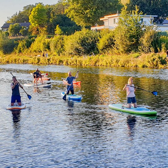 Stand-up-Paddling auf dem Stichkanal.