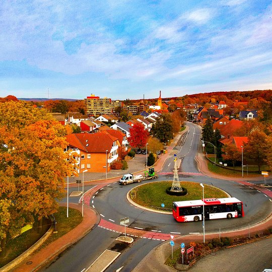 Luftbild Ortseingang von Hollage